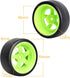 12mm Hex RC Drift Car Wheels and Hard Slick Tires for 1/10 Scale Traxxas HSP Redcat Tamiya HPI Kyosho On-Road Drifting Car, Set of 4