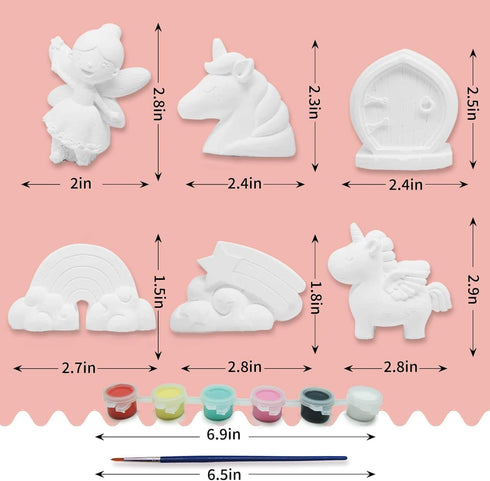 Set, 6 6 1 Funto Paint Your Own Unicorn Painting Kit, Arts and Crafts STEAM Project Creative Activity DIY Toys