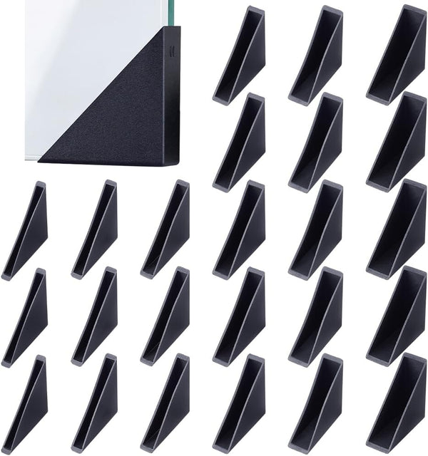 BENECREAT 60Pcs Triangle Corner Protector, 6 Sizes Plastic Glass Table Shelf Corner