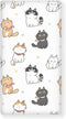 Winpema Cat Flower Fitted Crib Sheet Cartoon Cats Baby Crib Sheet Fit Standard