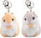 RAYNAG Set of 2 Cute Hamster Plush Keychains Stuffed Animals Keyring Charm