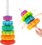 Baby Spinning Stacking Toys, Sensory Toys for Toddlers 1-3, Rainbow Ring Spin Montessori Toy for 6-12 Months