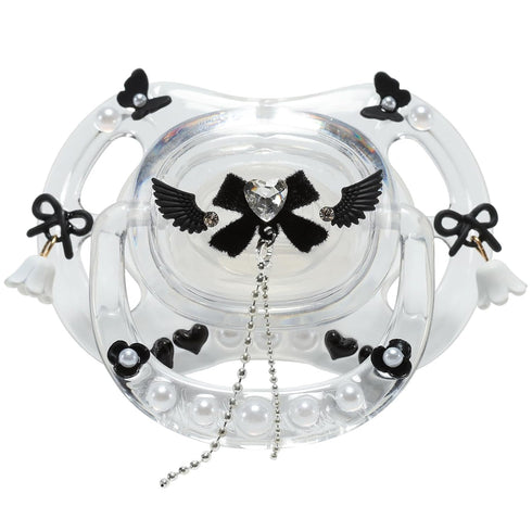 CutiePlusU Large Size Pacifier DIY Big Shield Pacifier - White