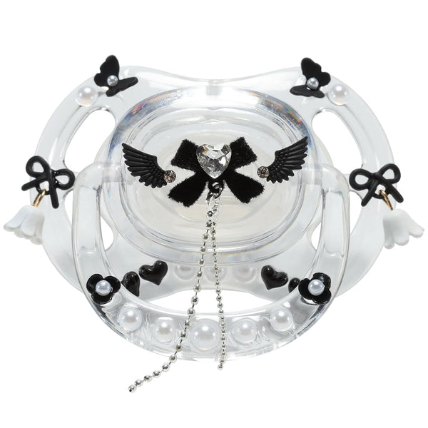 CutiePlusU Large Size Pacifier DIY Big Shield Pacifier - White
