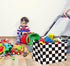 HIYAGON Rectangular Car Basket for Boys Checkered Basket Kids Baby Storage Bin Toy Organizer Box Car Room Decor(Racing