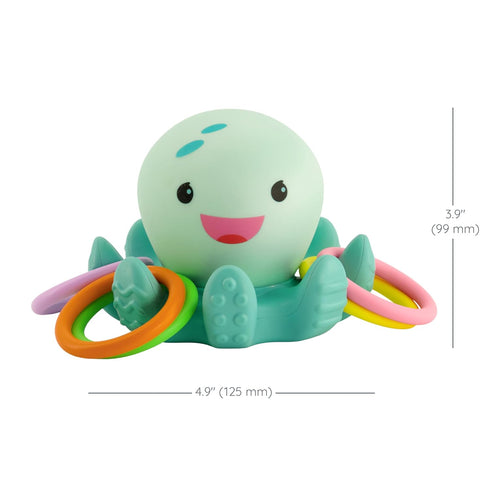 Infantino Light Up Ring Catcher - Illuminating Octopus with Five Tossing Rings for Motor Skills in Babies & Toddlers