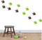 24 Dinosaur Footprint Wall Stickers, Cute Vinyl Decals for Kids Nursery, Removable Dinosaur Art for Wall Decor