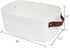 ABenkle Small White Basket with Handle, Soft Woven Storage Bins Baskets for Baby Cat and Dog Toys Organizer, Decorative Shelves Closet Organizing Easter Baskets Chest Box, Empty Gift Basket