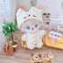niannyyhouse 20cm Plush Doll Clothes Cat Hat Woolen Thread Onesies for 8in Doll (B)