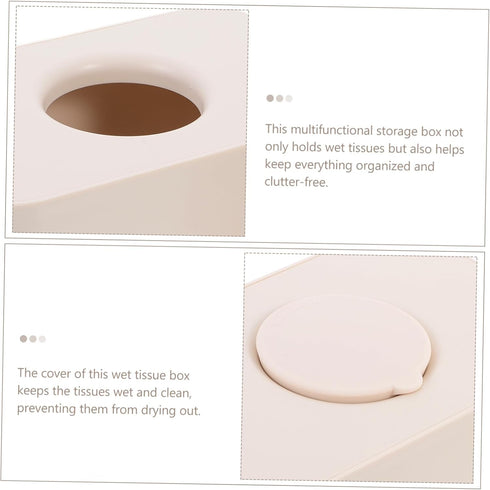VOSAREA Wet Tissue Box Cover Sealed Silicone Wipe Holder for Home Car Retro Tissue Container Stylish Functional