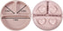 PandaEar Silicone Baby Feeding Set, 9PCS Self Feeding Utensils, Suction Plate, Bowl, Bibs, Pink