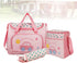 Hohopeti Set Mummy Multi-function Large Capacity Diaper Bag Stylish Tote Changing Pad Bottle Holder and Bag for Travel