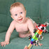 6Pcs Wooden Jingle Hand Bells - Rainbow Handle Wooden Bells Jingle Stick Shaker Rattle for Baby Kids Children Musical