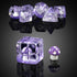 Mushroom Resin Dice Set D&D: 7PCS D&D Dice Set with Gift Velvet Bag for Tabletop Games (Purple Mushroom)