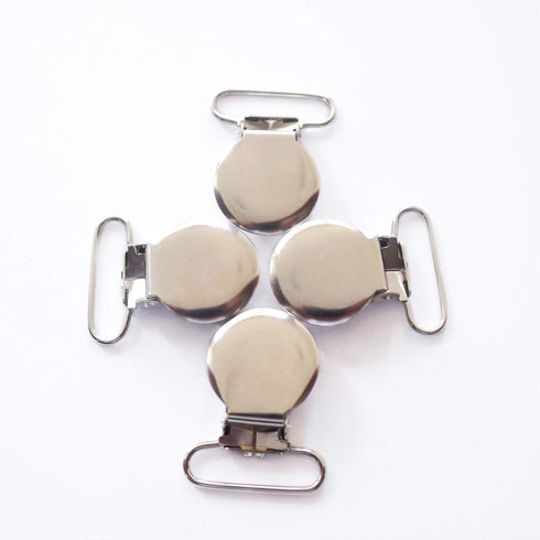1" Pacifier Suspender Clips, Pacifier Clips with Plastic Teeth Insert to Protect