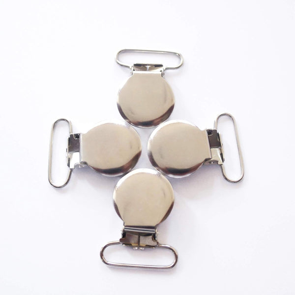 1" Pacifier Suspender Clips, Pacifier Clips with Plastic Teeth Insert to Protect