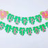 OU RUI Hawaiian Party Happy Birthday Banner, Tropical Luau Party Palm Leaf Decorations