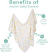 3-Pack 47" 47" Set, HECCEI Soft Large Swaddle Blankets x Muslin Swaddle Blankets for Girls & Boys, Baby Receiving