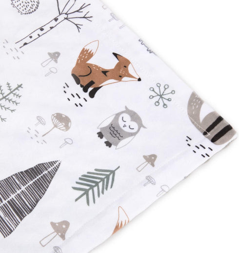 HOMRITAR Baby Blanket for Boys Girls, Soft Plush Minky with Double Layer Dotted Backing, 30 x 40 Inch (Forest Foxes)
