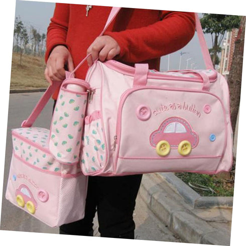 Mummy Set 4-piece Multi-function Bag Diaper Bag Shoulder Strap Nursing Changing Station for Mom