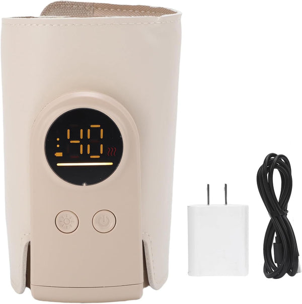 RiToEasysports Rechargeable Milk Bottle Warmer, Portable Milk Bottle Warmer with Temperature Control for