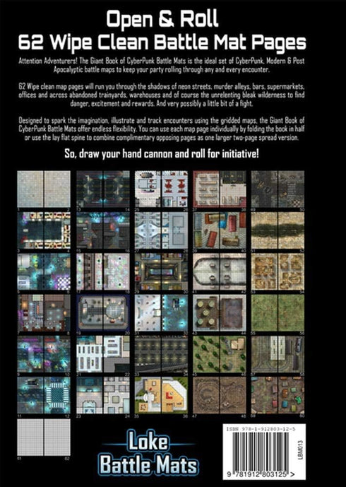 Loke Giant Book of Cyberpunk Battle Mats - Red
