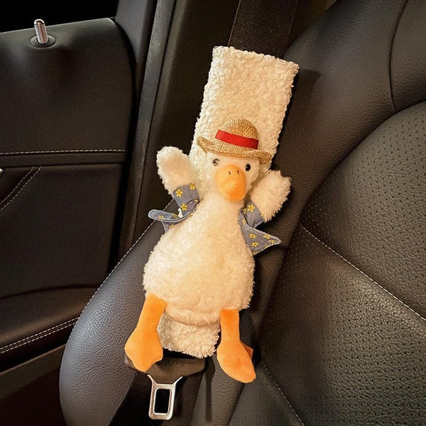 Cute Creative Toy Flower Cloud Duck Car Seat Belt Cover, Safety Seatbelt Shoulder Pad Auto Accessory, Nice Gift (Duck