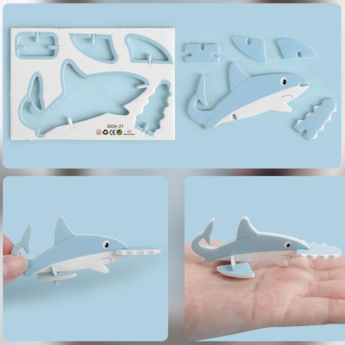 25 3D Kids,3D CCINEE Pcs Educational Cartoon Puzzles for Ocean Learning Educational Paper Puzzle Game for DIY Crafts