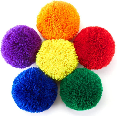 12-Pack Soft Fleece Balls - Large 5" Kids Playground Balls - Handballs Dodgeball Kickball for Indoor Outdoor Games