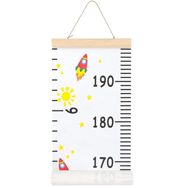 MIBOTE Baby Growth Height Chart, Handing Ruler Wall Decor for Kids, Canvas Removable Height Growth Chart 79" x 7.9"