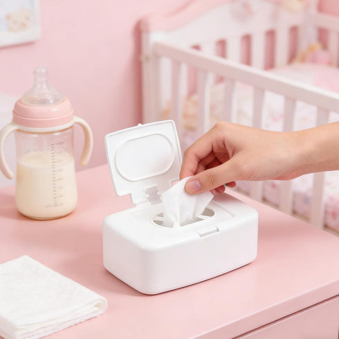 Luxshiny Refillable Wipe Dispenser Box Portable Wipes Holder for Room Kitchen Bathroom Lightweight Cover Compact Design