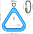 Dolibest 4Pcs Trapeze Swing Bar Rings with Carabiners for Ninja Swing Set Accessories, Monkey Ring Toys for Kids
