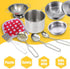 Tiny Cookware Utensils Pretend Play Kitchen Toys, Stainless Steel Cooking Set, Montessori Kitchen Playset for Kids,