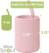 WeeSprout Set of 2 Silicone Baby Cups with Straws and Lids, 4 & 8 oz, Food Grade Toddler Training Container
