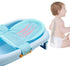 Universal Adjustable Baby Bath Tube Support Mesh Net, Soft Breathable Shower Pad for Infants (Blue)