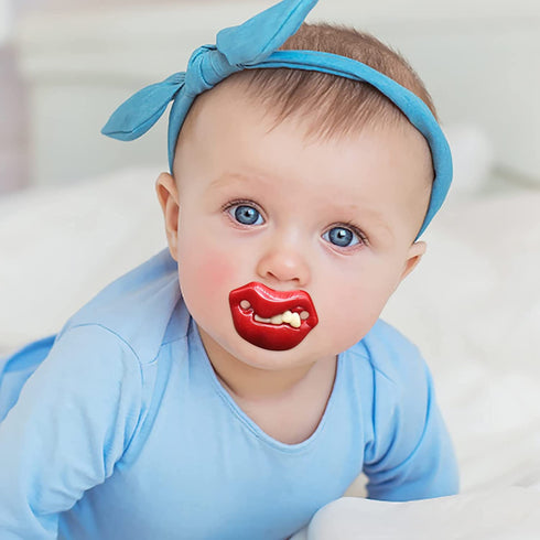 Sdetrcq (3pcs-B) Funny Pacifier for Baby, Buck Tooth Pacifier Fake Big Teeth Soft Pacifiers with Teeth Food Grade