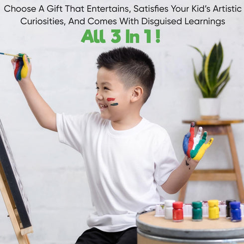 11 8 4+ Misco Toys Canvas Paint Party Kits, Piece Art kit Pre-Drawn Outline Canvas for Paint and Sip Colors and Brush