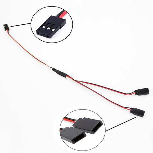 5Pack ShareGoo 30CM 1 Male JR Plug to 2 Female JR Plug Y Cables for RC Car Trucks Airplanes