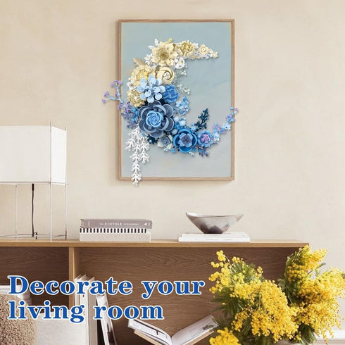Set, 934 (JJ9094) Eternal Flower Building Blocks Simulated Artificial Flowers Moon Models, Home Decor or Idea Present