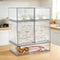 MINMUNJIU Baby Bottle Organizer, 5 Pack Clear Space-Saving Stackable Drawer with Handle,