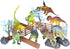 Adventure Planet Dinosaur Set with Carrying Case, 20-Piece