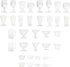 34 Pcs Miniature Cups 1/17 Dollhouse Miniature Wine Glass Drink Cups Set for Kitchen Accessories