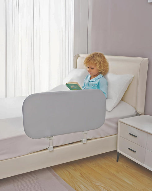 33" Grelife Portable Travel Bed Rail for Toddlers (Compact), Fast Install, Adjustable Height, Tall Toddler Bed Rails