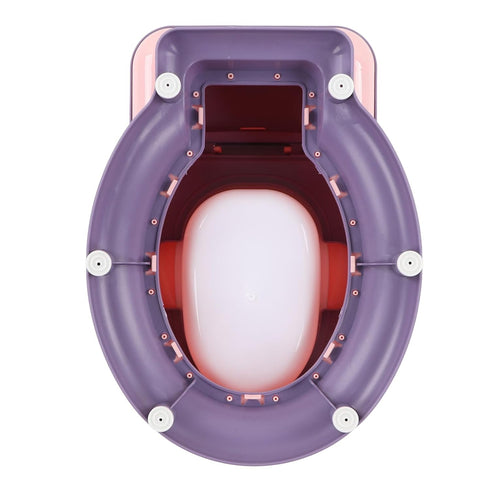 Ergonomic Pinkish Toddler Potty Training Toilet with Detachable Design