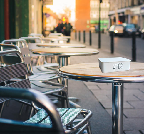 2 Pack Baby Wipes Dispenser for Bathroom, Flushable Butt Wipes Holder Container, 2 Black Wipes