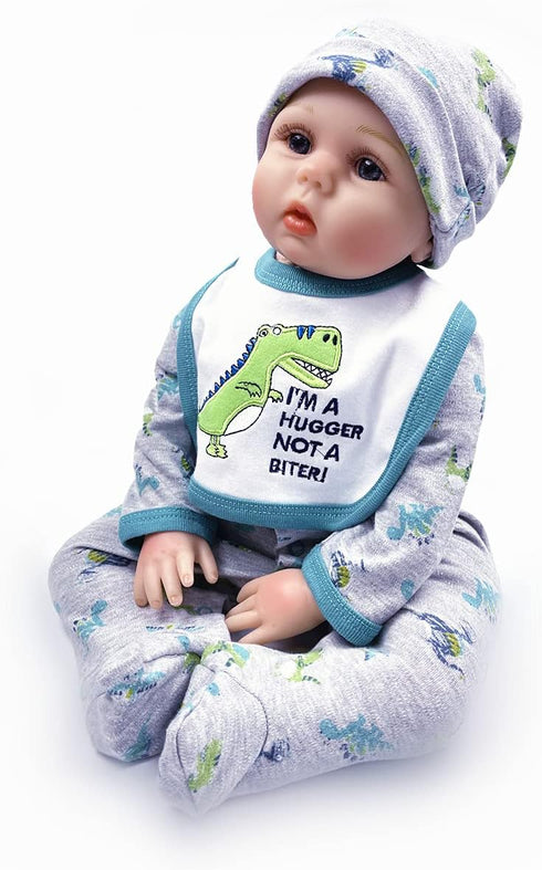 Reborn Baby Dolls Boy Clothes 22 inch Dinosaur Outfit Accessories Set for 20-22" Newborn Dolls