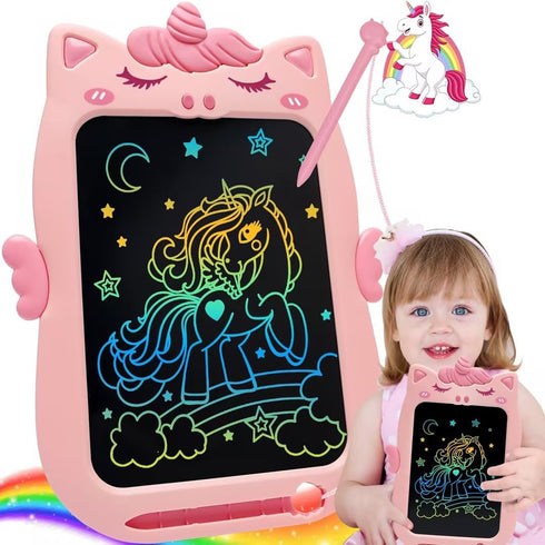 10IN LCD Writing Tablet for Kids, Educational Drawing Tablet for 1-3 Year Old Girls, Toddler Toys for Christmas Gifts