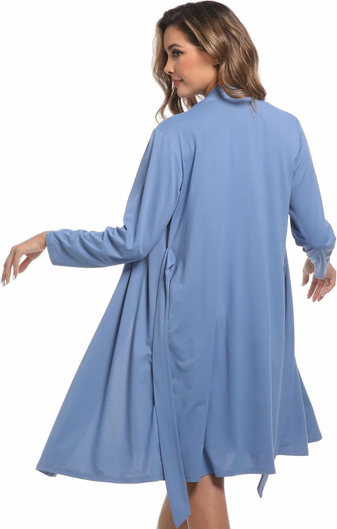 Set, Mommy SUFEINI Maternity Robe and Matching Swaddle Blanket Plus Size Women Postpartum Robes Sleepwear New Gift