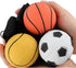 White Baseball Wrist Ball Wristband Toy with Basketball, Baseball, and Football for Boys Girls Party Favor (1.9 inches)