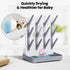 WillMall Countertop 12 Baby Bottle Drying Rack: Vertical Space Saving Large Bottles Holder - Standing Boon Dryer Rack